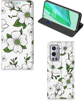 B2Ctelecom Hoesje OnePlus 9 Pro Book Case Dogwood Flowers