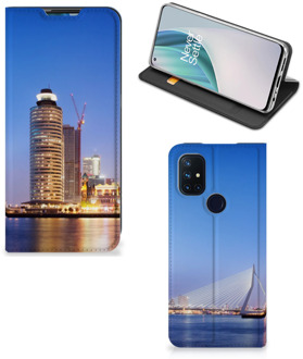 B2Ctelecom Hoesje OnePlus Nord N10 5G Telefoonhoesje Tekst Erasmusbrug Rotterdam