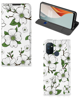 B2Ctelecom Hoesje OnePlus Nord N100 Book Case Dogwood Flowers