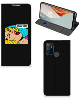 B2Ctelecom Hoesje OnePlus Nord N100 Bookcase Popart Oh Yes