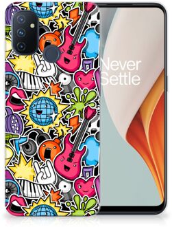 B2Ctelecom Hoesje OnePlus Nord N100 Telefoon Hoesje Punk Rock