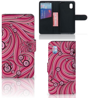 B2Ctelecom Hoesje ontwerpen Alcatel 1B (2020) GSM Hoesje Swirl Pink