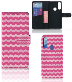 B2Ctelecom Hoesje ontwerpen Alcatel 1S 2020 GSM Hoesje ontwerpen Waves Pink