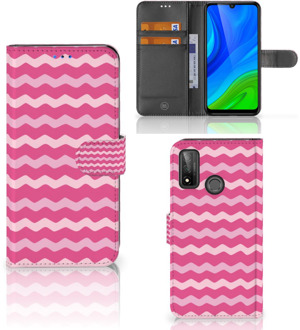 B2Ctelecom Hoesje ontwerpen Huawei P Smart 2020 GSM Hoesje ontwerpen Waves Pink