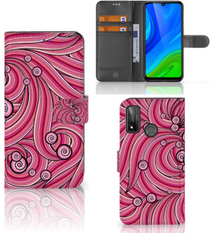 B2Ctelecom Hoesje ontwerpen Huawei P Smart 2020 GSM Hoesje Swirl Pink