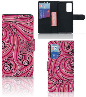 B2Ctelecom Hoesje ontwerpen Huawei P40 GSM Hoesje Swirl Pink