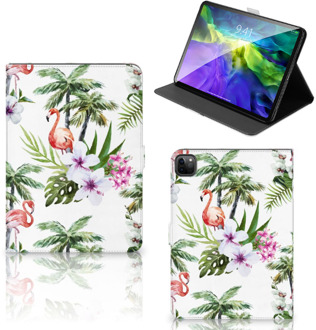 B2Ctelecom Hoesje Ontwerpen iPad Pro 11 (2020) Cover met Magneetsluiting Flamingo Palms