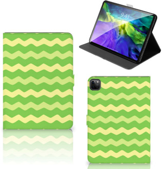 B2Ctelecom Hoesje Ontwerpen iPad Pro 11 (2020) Tablet Hoes met Magneetsluiting Waves Green