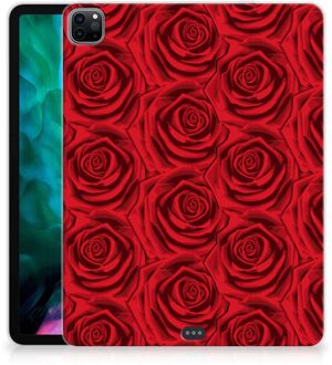 B2Ctelecom Hoesje ontwerpen iPad Pro 12.9 (2020) | iPad Pro 12.9 (2021) Foto Cover Red Roses met doorzichte zijkanten