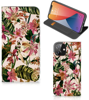 B2Ctelecom Hoesje ontwerpen iPhone 12 | iPhone 12 Pro Smart Cover Valentijn Cadeautje Vrouw Bloemen