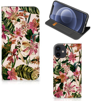 B2Ctelecom Hoesje ontwerpen iPhone 12 Mini Smart Cover Valentijn Cadeautje Vrouw Bloemen