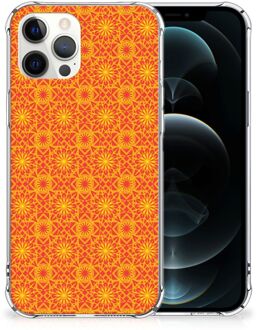 B2Ctelecom Hoesje ontwerpen iPhone 12 Pro Max Telefoon Hoesje met doorzichtige rand Batik Orange