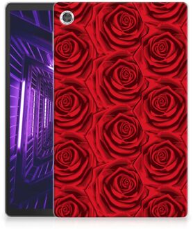 B2Ctelecom Hoesje ontwerpen Lenovo Tab M10 Plus Foto Cover Red Roses met doorzichte zijkanten