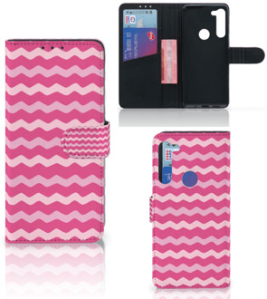 B2Ctelecom Hoesje ontwerpen Motorola G8 Power GSM Hoesje ontwerpen Waves Pink