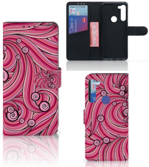 B2Ctelecom Hoesje ontwerpen Motorola G8 Power GSM Hoesje Swirl Pink