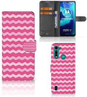 B2Ctelecom Hoesje ontwerpen Motorola G8 Power Lite GSM Hoesje ontwerpen Waves Pink