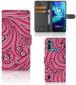 B2Ctelecom Hoesje ontwerpen Motorola G8 Power Lite GSM Hoesje Swirl Pink