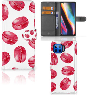 B2Ctelecom Hoesje ontwerpen Motorola Moto G 5G Plus GSM Hoesje Pink Macarons