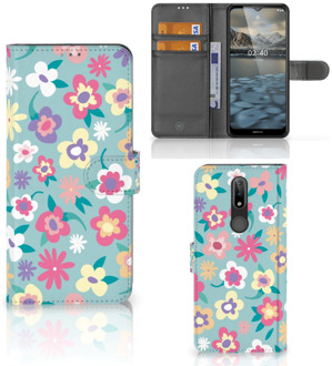 B2Ctelecom Hoesje ontwerpen Nokia 2.4 GSM Cover Flower Power