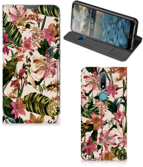 B2Ctelecom Hoesje ontwerpen Nokia 2.4 Smart Cover Valentijn Cadeautje Vrouw Bloemen