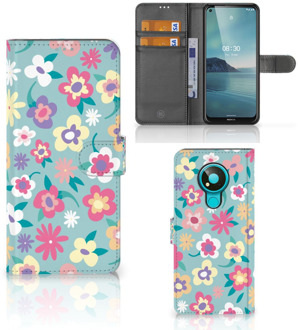 B2Ctelecom Hoesje ontwerpen Nokia 3.4 GSM Cover Flower Power