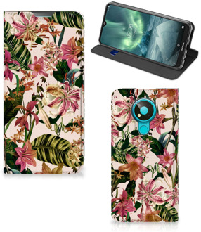 B2Ctelecom Hoesje ontwerpen Nokia 3.4 Smart Cover Valentijn Cadeautje Vrouw Bloemen