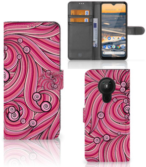 B2Ctelecom Hoesje ontwerpen Nokia 5.3 GSM Hoesje Swirl Pink