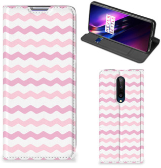 B2Ctelecom Hoesje ontwerpen OnePlus 8 Smart Cover Waves Roze