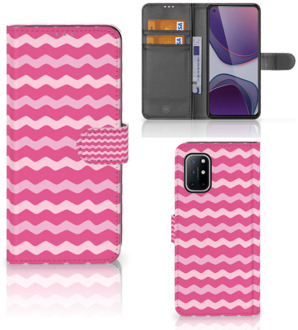 B2Ctelecom Hoesje ontwerpen OnePlus 8T GSM Hoesje ontwerpen Waves Pink