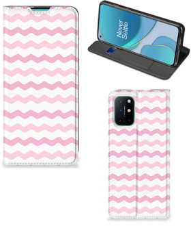 B2Ctelecom Hoesje ontwerpen OnePlus 8T Smart Cover Waves Roze