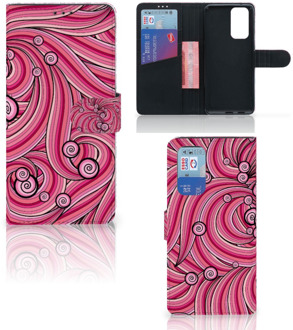 B2Ctelecom Hoesje ontwerpen OnePlus 9 Pro GSM Hoesje Swirl Pink