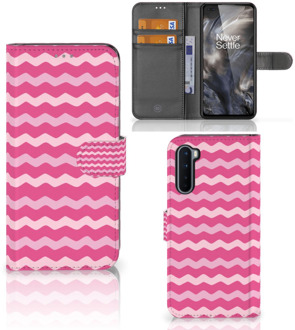 B2Ctelecom Hoesje ontwerpen OnePlus Nord GSM Hoesje ontwerpen Waves Pink