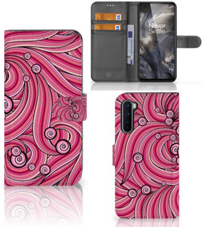 B2Ctelecom Hoesje ontwerpen OnePlus Nord GSM Hoesje Swirl Pink