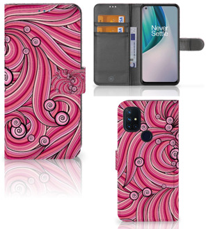 B2Ctelecom Hoesje ontwerpen OnePlus Nord N10 GSM Hoesje Swirl Pink