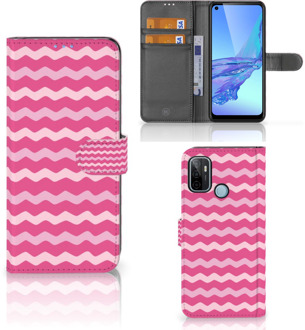 B2Ctelecom Hoesje ontwerpen OPPO A53 | OPPO A53s GSM Hoesje ontwerpen Waves Pink