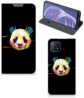 B2Ctelecom Hoesje ontwerpen OPPO A73 5G Telefoontas Sinterklaas Cadeautje Panda Color