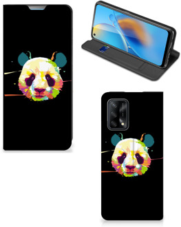 B2Ctelecom Hoesje ontwerpen OPPO A74 4G Telefoontas Sinterklaas Cadeautje Panda Color