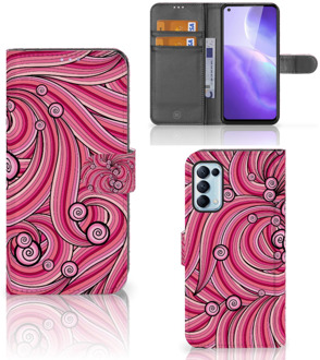 B2Ctelecom Hoesje ontwerpen OPPO Find X3 Lite GSM Hoesje Swirl Pink