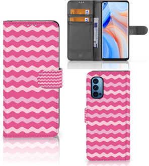 B2Ctelecom Hoesje ontwerpen OPPO Reno 4 Pro 5G GSM Hoesje ontwerpen Waves Pink