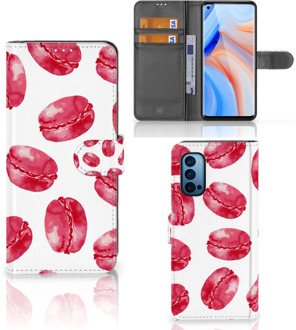 B2Ctelecom Hoesje ontwerpen OPPO Reno 4 Pro 5G GSM Hoesje Pink Macarons