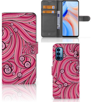 B2Ctelecom Hoesje ontwerpen OPPO Reno 4 Pro 5G GSM Hoesje Swirl Pink