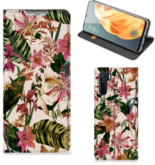 B2Ctelecom Hoesje ontwerpen OPPO Reno3 | A91 Smart Cover Valentijn Cadeautje Vrouw Bloemen