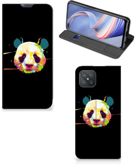 B2Ctelecom Hoesje ontwerpen OPPO Reno4 Z 5G Telefoontas Sinterklaas Cadeautje Panda Color