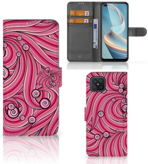 B2Ctelecom Hoesje ontwerpen OPPO Reno4 Z GSM Hoesje Swirl Pink