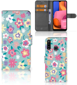 B2Ctelecom Hoesje ontwerpen Samsung Galaxy A20s GSM Cover Flower Power