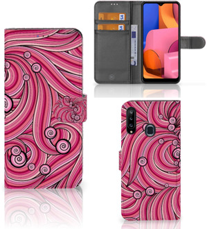 B2Ctelecom Hoesje ontwerpen Samsung Galaxy A20s GSM Hoesje Swirl Pink