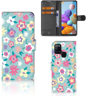 B2Ctelecom Hoesje ontwerpen Samsung Galaxy A21s GSM Cover Flower Power