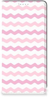 B2Ctelecom Hoesje ontwerpen Samsung Galaxy A21s Smart Cover Waves Roze