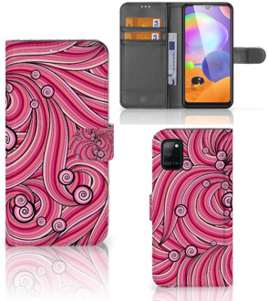 B2Ctelecom Hoesje ontwerpen Samsung Galaxy A31 GSM Hoesje Swirl Pink