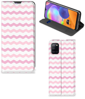 B2Ctelecom Hoesje ontwerpen Samsung Galaxy A31 Smart Cover Waves Roze